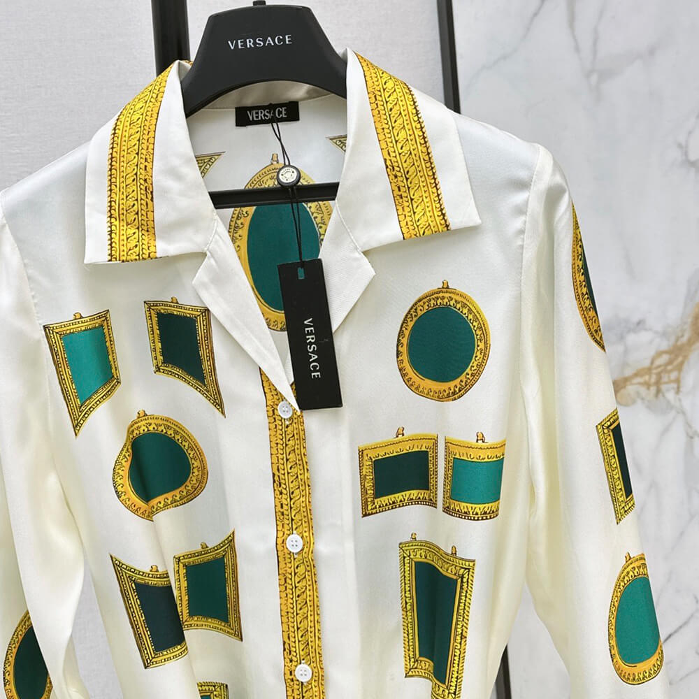 VERSACE WOMEN SILK DRESS(size:S|M|L|XL)