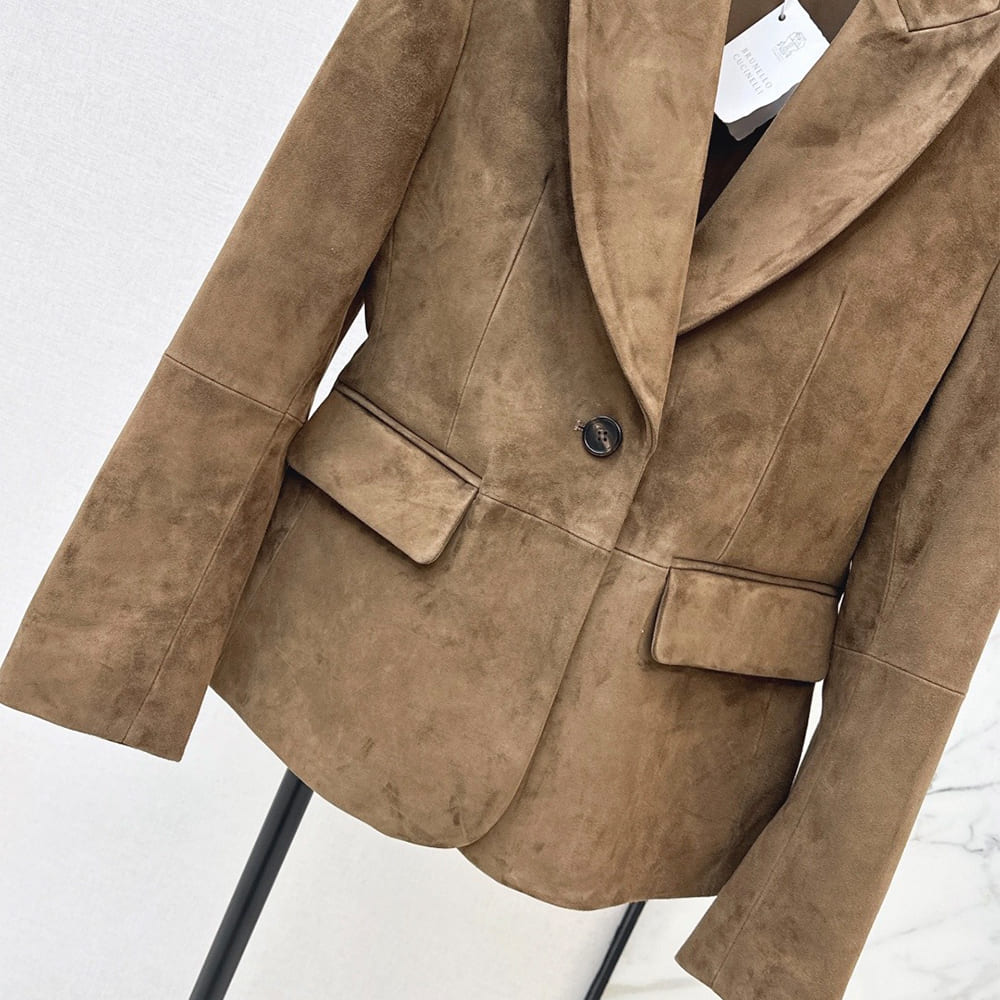 Brunello Cucinelli WOMEN Genuine Leather COAT(size:S|M|L)