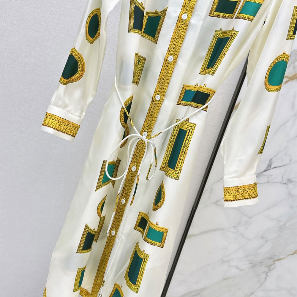 VERSACE WOMEN SILK DRESS(size:S|M|L|XL)