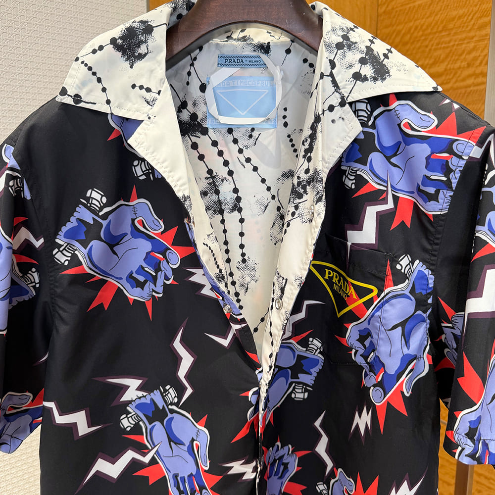 Pra*a UNISEX REVERSIBLE SHIRT(size:S|M|L|XL)