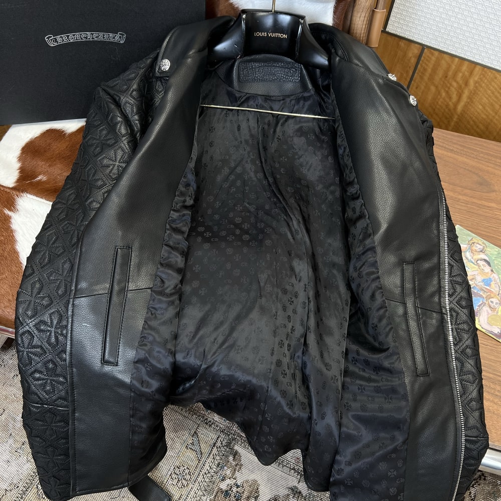 Ch*0me He**ts UNISEX Genuine Leather COAT(size:S|M|L|XL|XXL)
