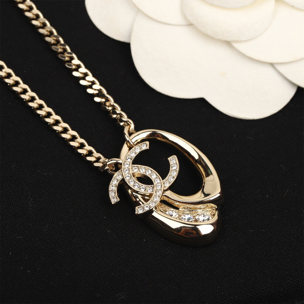 Ch**el Double CC LOGO NECKLACE