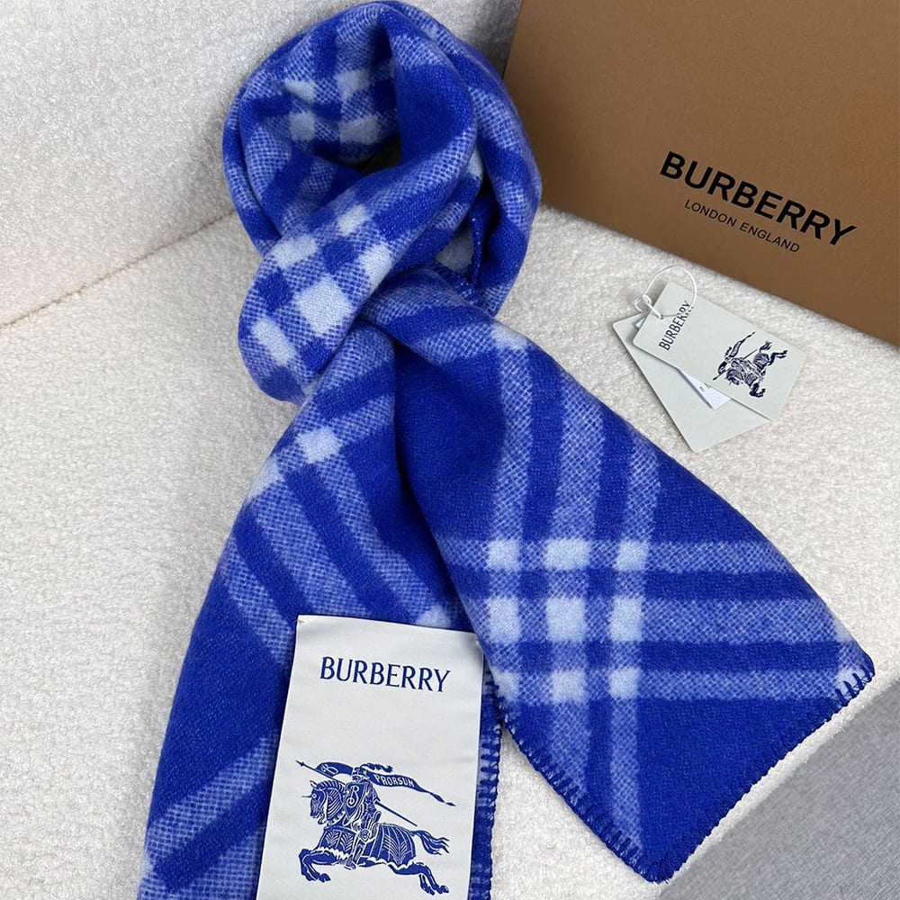 Bv*b*rry Check Cashmere Scarf