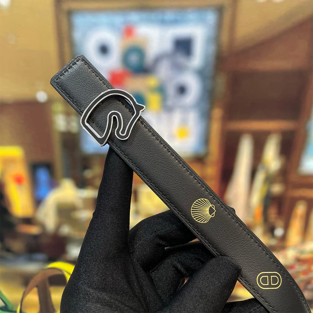 H**me5 Tonnerre Laquée belt buckle & H**me5 sur Mer reversible leather strap, 24 mm
