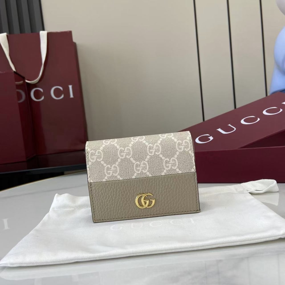 Gvc*1 Bi-color GG Marmont small wallet(HIGH-END GRADE)