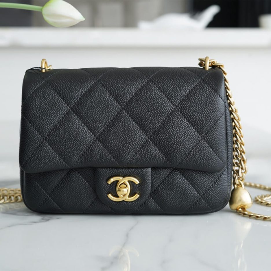 Ch**el Love Gold Ball Chain Shoulder Bag