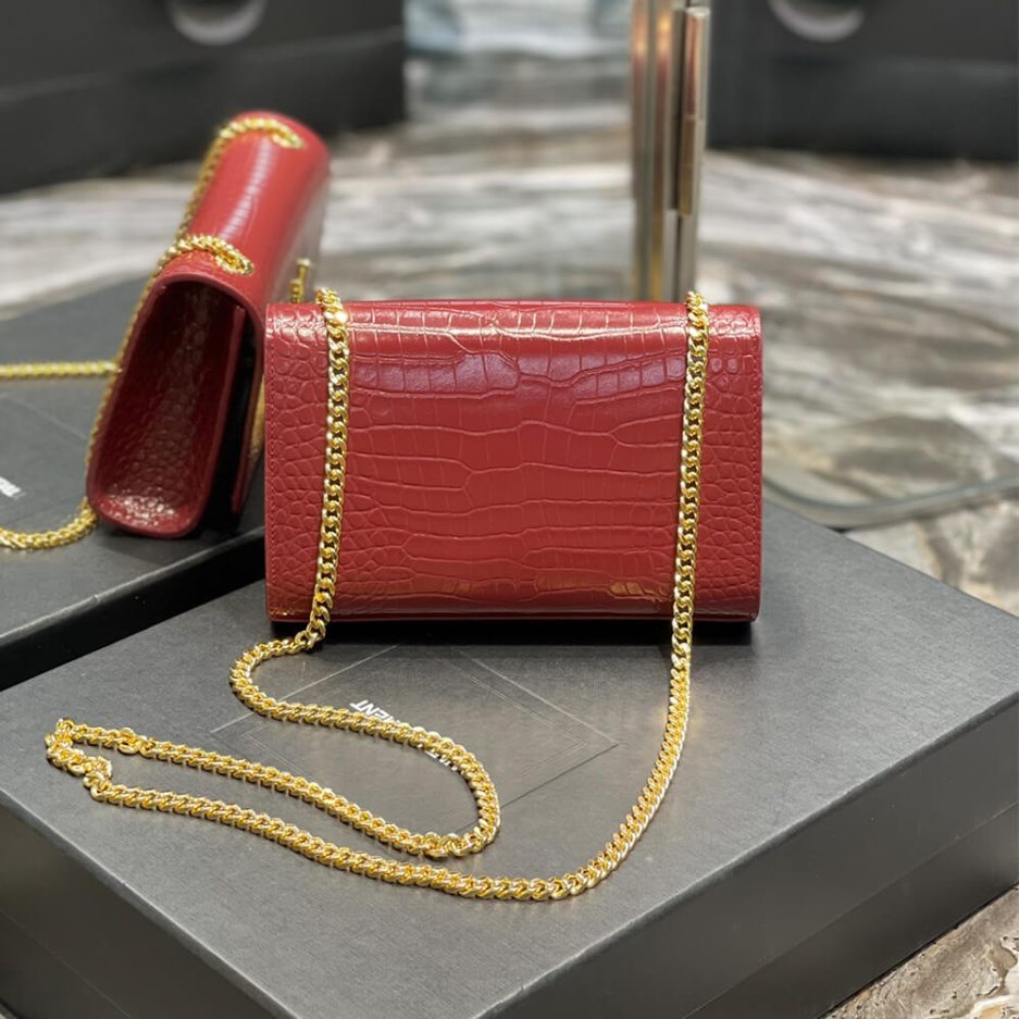 Y51 KATE EMBOSSED SHOULDER BAG