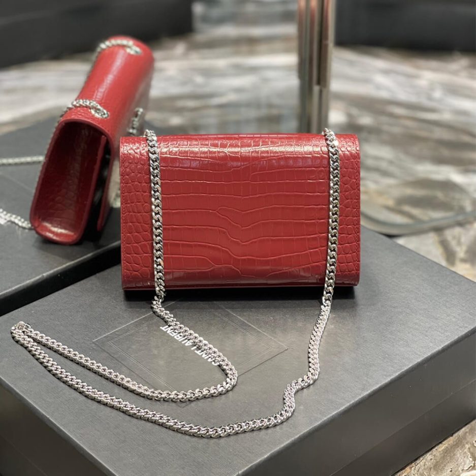 Y51 KATE EMBOSSED SHOULDER BAG