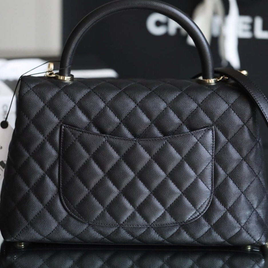 Ch**el LARGE FLAP BAG WITH TOP HANDLE(high-end grade)