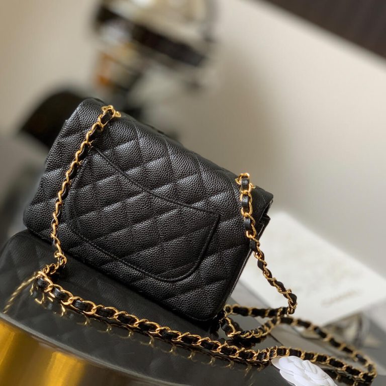 Ch**el MINI FLAP BAG(HIGH-END GRADE)